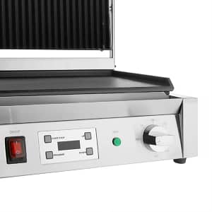 Apuro Extra Large Contact Grill CU609-A – Ribbed & Flat Plate for Commercial Kitchens