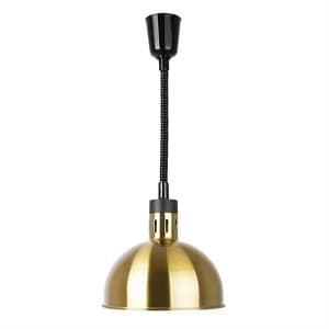 Apuro DY462-A Retractable Dome Gold Heat Shade – 250W Commercial Food Warmer
