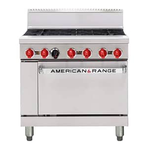 American Range AAR.6B 36” Oven Range - 6-Burner Heavy-Duty Cooking