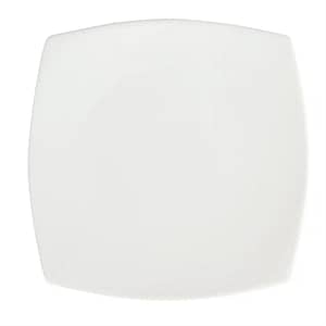Olympia U170 Whiteware Rounded Square Plates – 240mm Porcelain (12 Pack)