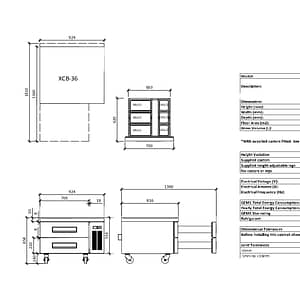 FED-X Chef Base Refrigerated Drawer Bench 184L - XCB-36 - KW Commercial Kitchen