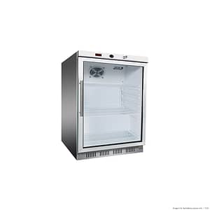 Thermaster HR200G Glass Door Bar Fridge – 129L Stainless Steel