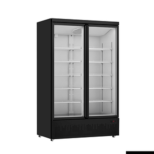 alt="Used Thermaster Double Door Supermarket Fridge - Affordable Commercial Fridge"