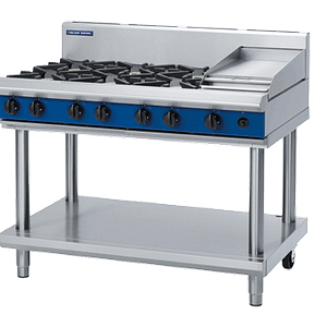 Blue Seal G518C-LS – 1200mm Gas Cooktop with 6 Burners and Griddle