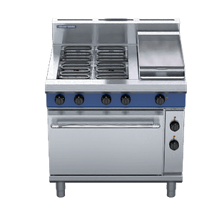 Blue Seal E56C Electric Oven Range –  4 Burner + 300mm Griddle + GN2/1 Oven