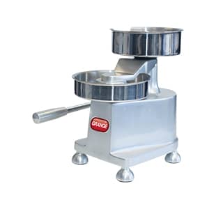 Grange GRF100 Manual Burger Patty Maker – 100mm Diameter Press with Stainless Steel Body and 1000 Separators