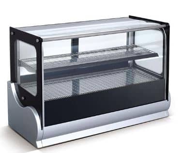 Anvil DGHV0550 Hot Square Countertop Showcase with 240L Capacity and Wire Shelving