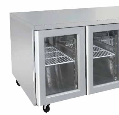 Atosa EPF3741 Four-Door Glass Cooling Fridge Table - 2230mm