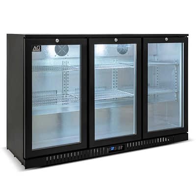 AG 3 Hinged Door Bar Fridge Black – 320L | 3BBR-H