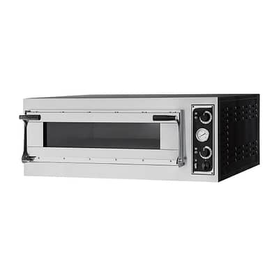 alt="Ex-Showroom Baker Max Single Deck Pizza Oven - Used commercial pizza oven"