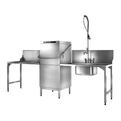 Hobart ECOMAX PLUS H615 Pass Through Dishwasher | Rinse & Drain Pump
