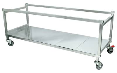 Woodson W.TRA26 stainless steel trolley for 6 module displays