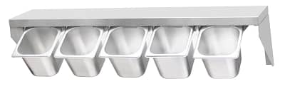 Kitchen Knock 620352 Stainless Wall Shelf GN Pan Rack with 40kg Capacity – 1200x300mm