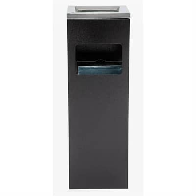 Bolero Y812 Square Stainless Steel Cigarette Bin, 10L, 600mm High
