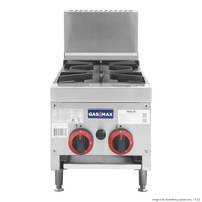 Gasmax RB-2ELPG 2 Burner LPG Cooktop with Flame Failure & Stainless Steel Construction