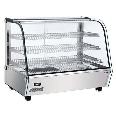 Apuro Heated Display Merchandiser 160Ltr – Curved Glass