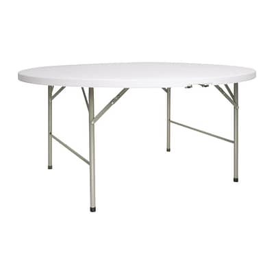Bolero 5ft Round Weatherproof Folding Table – Durable Commercial Furniture