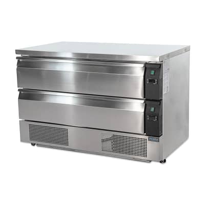 Polar DA997-A 2-Drawer Counter Fridge Freezer – 6 GN Pans