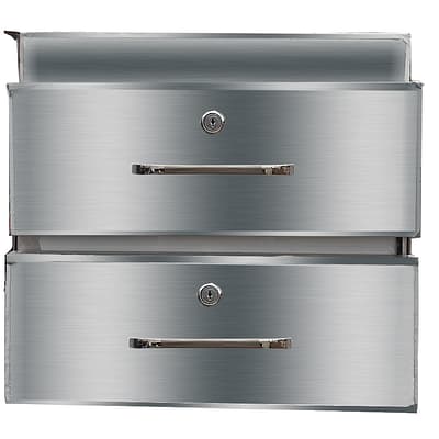 FED Stainless Steel Double Drawer DR-02/A – 480mm x 503mm for Commercial Kitchens