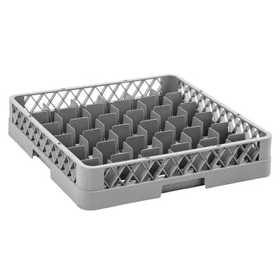 Vogue Glass Dishwasher Rack Grey - 100x500x500mm (36 Compartments)
