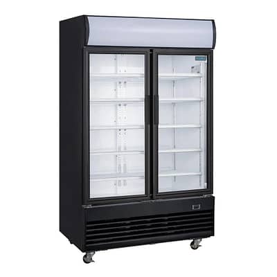 Polar GM813-A 950L Upright Display Fridge – Hinged Doors, Lightbox