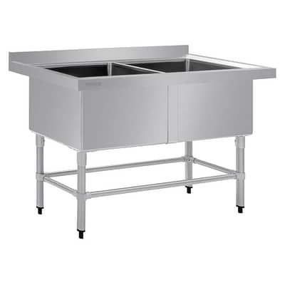 Vogue Double Deep Pot Sink 90mm Drain (HC911)