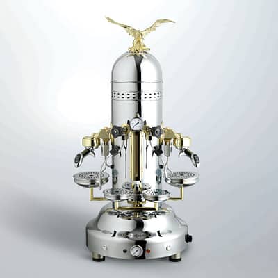 Bezzera Silver Classic Espresso Machine - 2 Group, Vintage Style BZEAGLEC2E