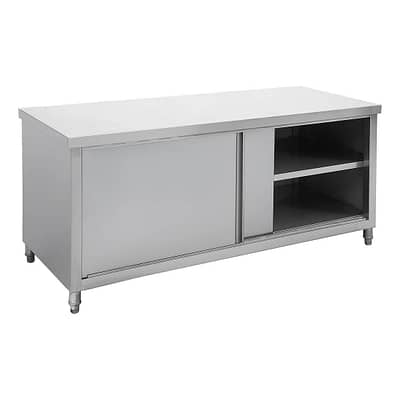 Kitchen Tidy Pass-Thru Workbench Cabinet – 600mm Deep, Width Options: 1200mm, 1500mm, 1800mm