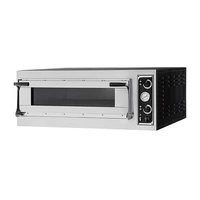 Bakermax TP-2-1-SD Single Deck Pizza Oven with Refractory Stone and 6 x 35cm Capacity