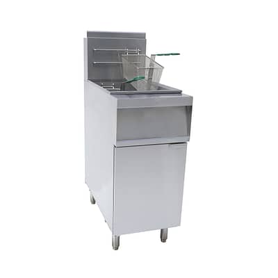Frymax VP122 V Pan Natural Gas Deep Fryer in stainless steel