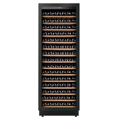 Thermaster WB-194B 490L Single Zone Wine Cooler with 194 Bottle Capacity, UV Glass, Beech Shelves