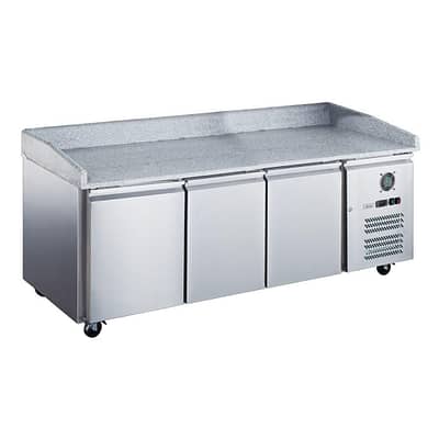 FED-X XPZ3600TN Three Door Saladette Fridge with 580L Capacity & Fan-Forced Cooling