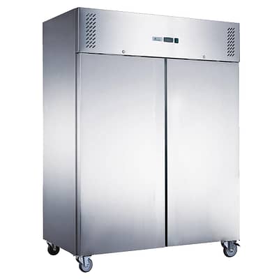 FED-X Stainless Steel Double Door Commercial Fridge - 1200L