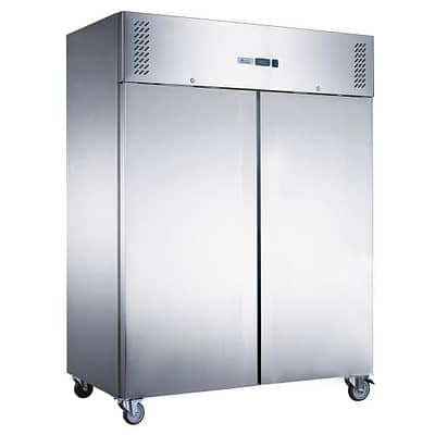 FED-X XURF1200SFV 1200L Upright Stainless Steel Double Door Freezer