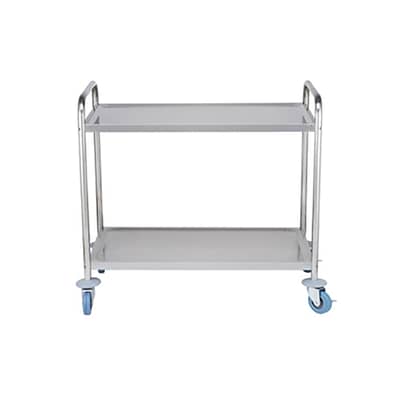FED YC-102 Stainless Steel Trolley - Dual Shelves