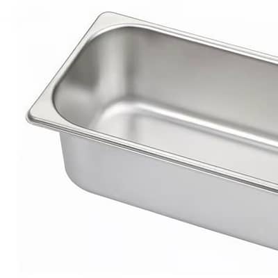 Kitchen Knock Stainless Steel GN Pan 1/3 – 100mm Deep, Pack of 6