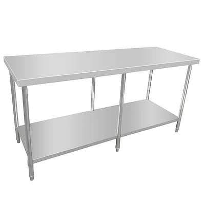 Kitchen Knock Full Stainless Steel Premium Flat Work Bench – 2100 x 600mm