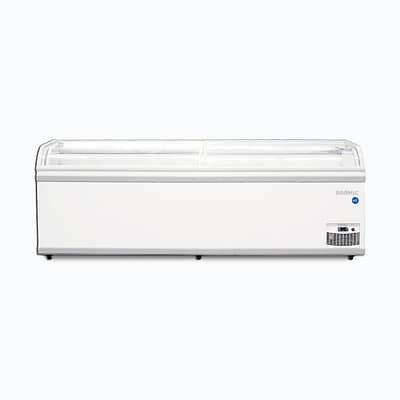 AJ Baker IRENE ECO250 Island Chest Freezer with 1155L Capacity and Glass Lids – Ideal for Supermarkets