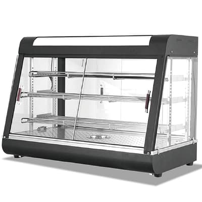 Efficient Warm Food Display with Front and Rear Sliding Doors - 1200mm, Model 402295