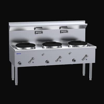 Luus WZ-3C Waterless Wok - 3 Burners ( Chimney, Duckbill )