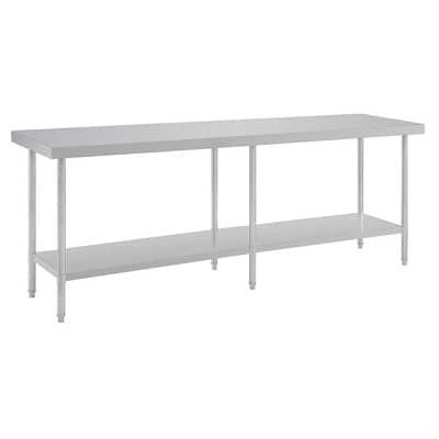 Vogue Premium 304 Stainless Steel Table - 2400x600x900mm