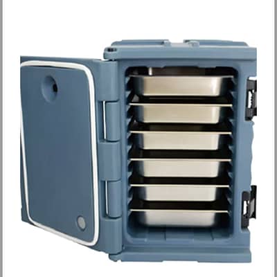 Kitchen Knock 415784 Front Loading Insulated GN Pan Carrier – Holds 10x 1/1 Pans with Rear Castors