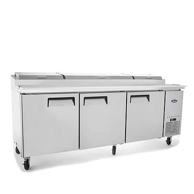 Atosa MPF8203 Stainless Steel Pizza Prep Table Fridge - 3 Door, 2362mm