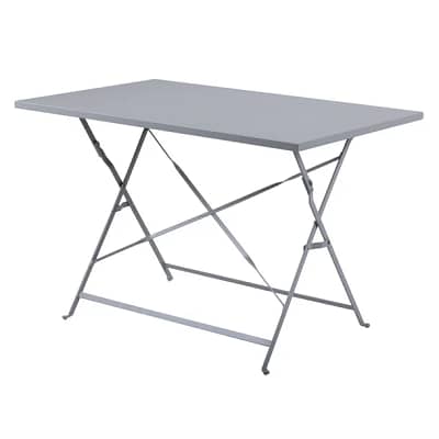 Bolero Grey Pavement Style Folding Table - 1100x700mm