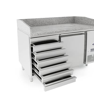 Atosa EPF3490 Single Door Pizza Table Fridge with Drawers - 1510mm