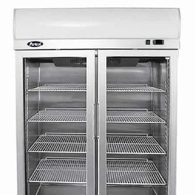 Atosa YCF9402 Double Glass Door Refrigerator with 900L Capacity, Stainless Steel, Embraco Compressor