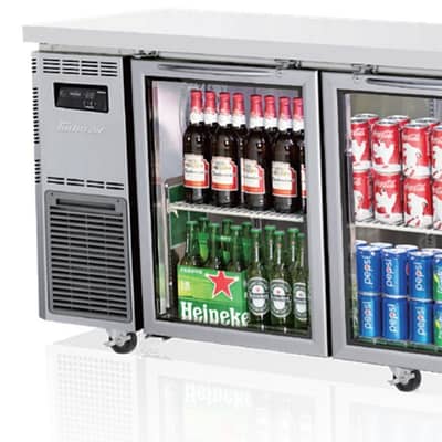 Turbo Air KGR18-3 Elegance Series Under Counter Glass Door Refrigerator | 516L Capacity