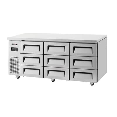 Turbo Air KUR18-3D-9(HC) Maxi-Capacity Series: 9-Drawer Undercounter Chiller - 1800mm