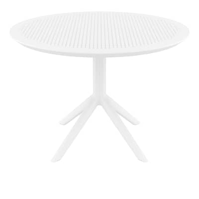Sky Table 105 - Round White Outdoor Dining Table by Siesta