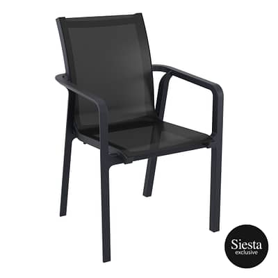 Furnlink Siesta Pacific Arm Chair - Black/Black